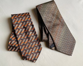 2 x Vintage MISSONI Silk Tie