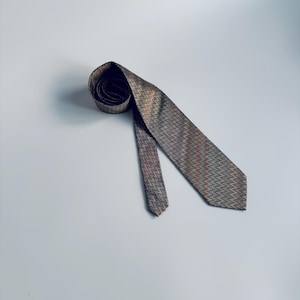 Missoni Vintage - Corbata de seda para hombre con estampado de zigzag / Elegante corbata de los años 90
