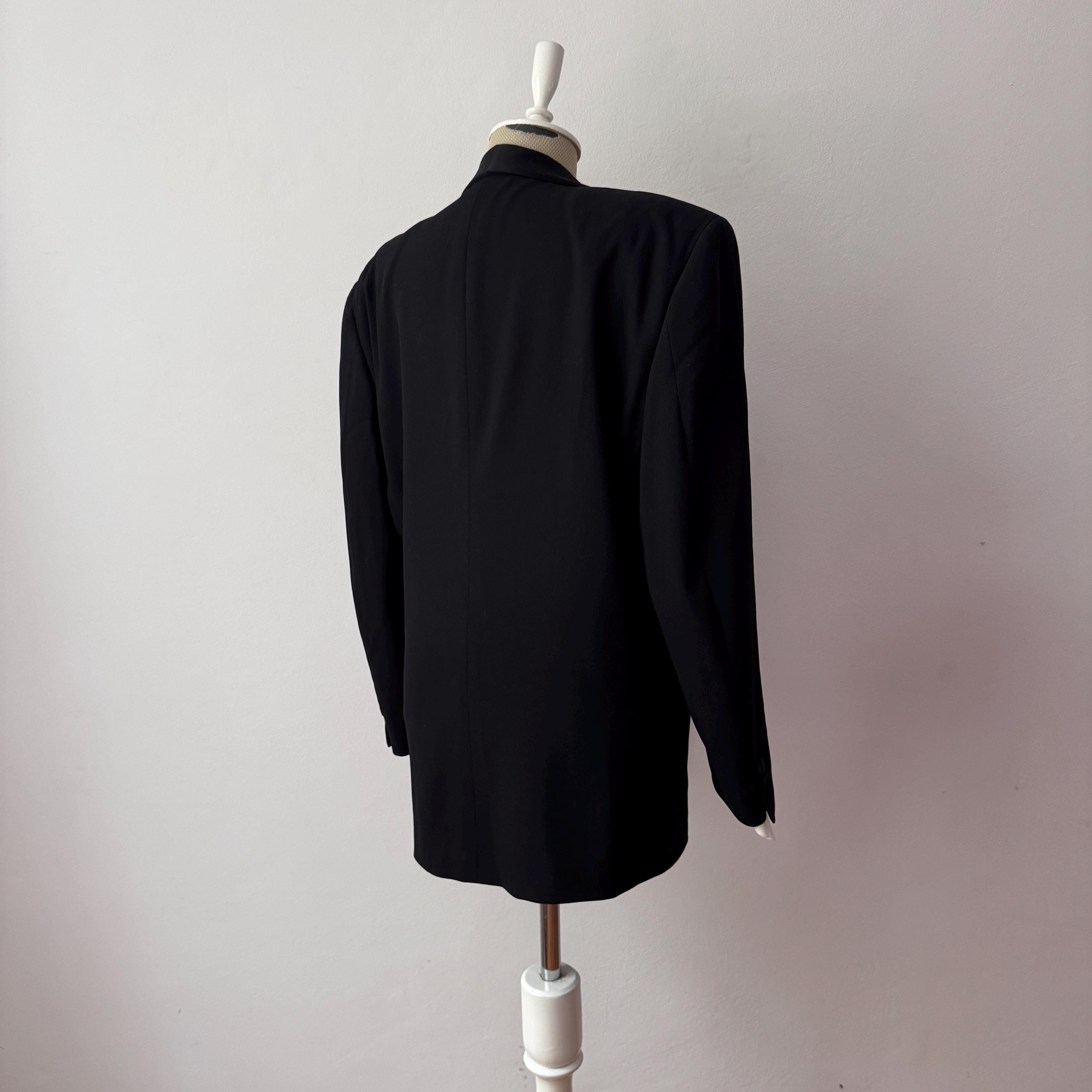 Blazer Vintage Noir Bernard's En Laine - Fabriqué Aux USA Taille S, Occasion Très Bon état