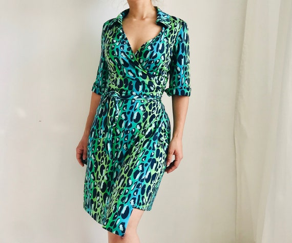 Diane von Furstenberg Silk Jersey Wrap Dress / DvF