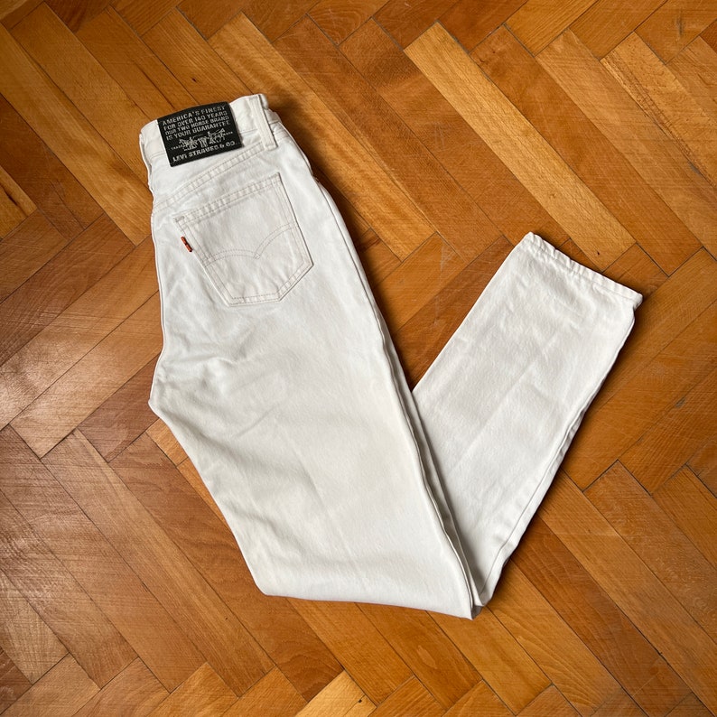 Vintage LEVIS 881 High Waist White Women Jeans W26 L30 | Etsy Singapore