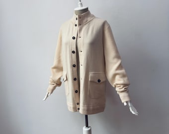 100% Pure Cashmere - Button-Up Knit Cardigan Jacket with Pockets