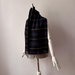 vintage - Écharpe foulard à carreaux 100 % laine