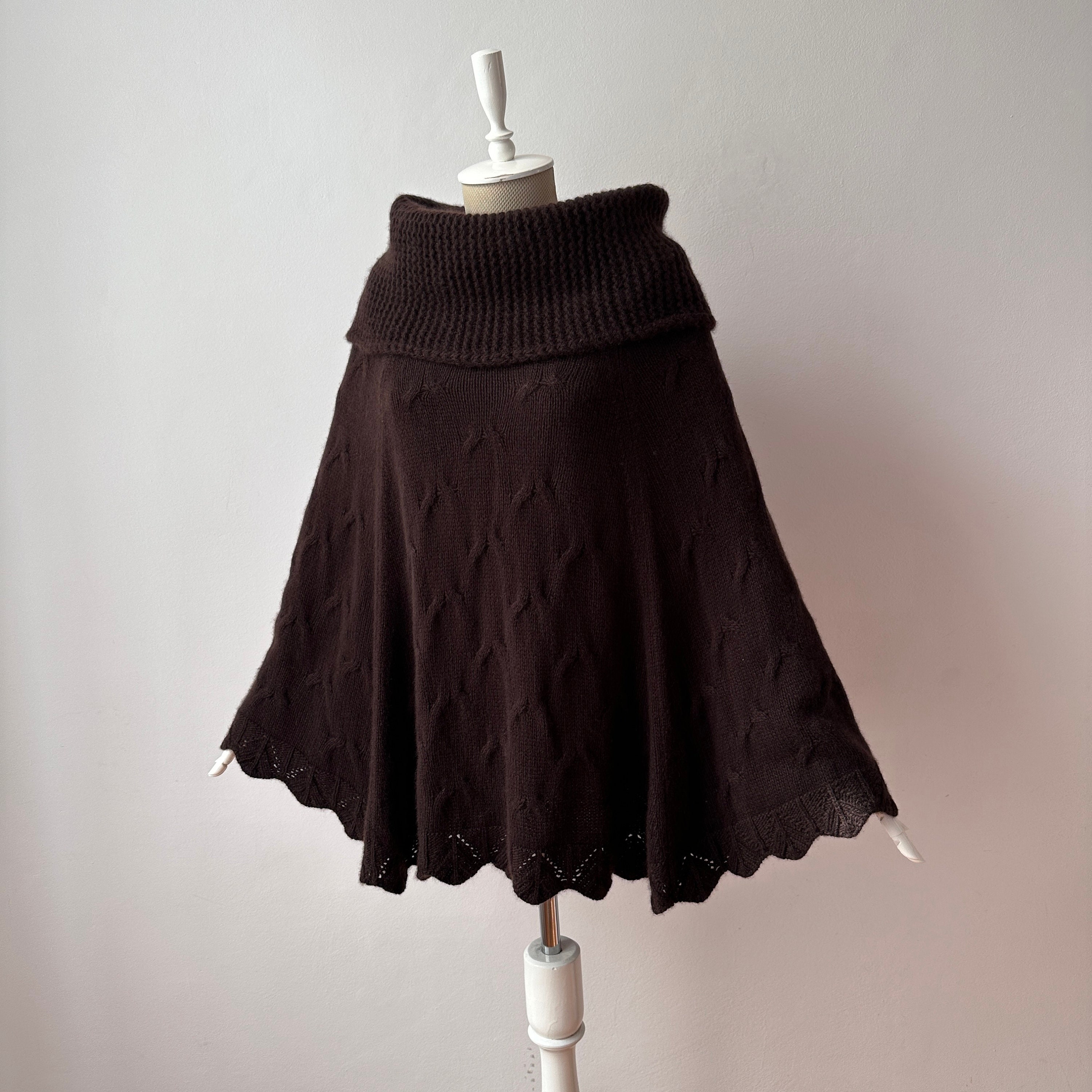 Andrè Maurice Giacca Donna in Maglia Marrone Scuro 100% Cashmere