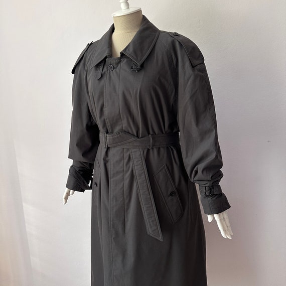 90's Vintage -  Trench Coat Military Style Belted… - image 3