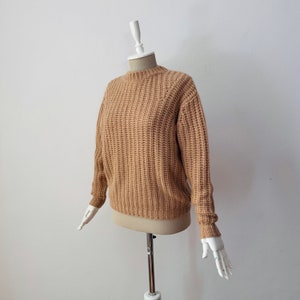 100% Pure Cashmere - Women&#39;s Chunky Knit Camel Brown Sweater