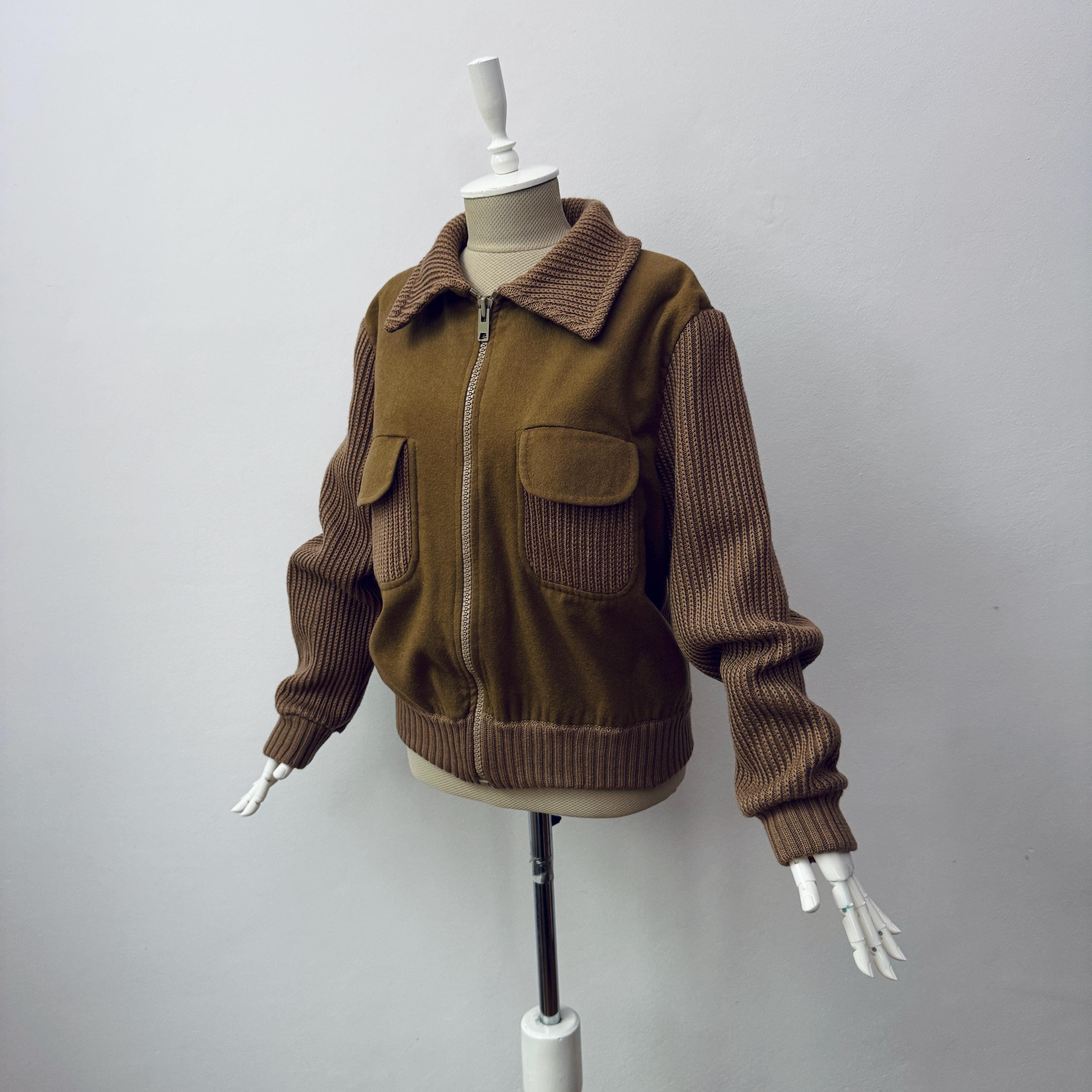 Veste Vintage Années 1940 Walscott Sanforized, Doublée Flanelle, Grise, Taille 44, Originale