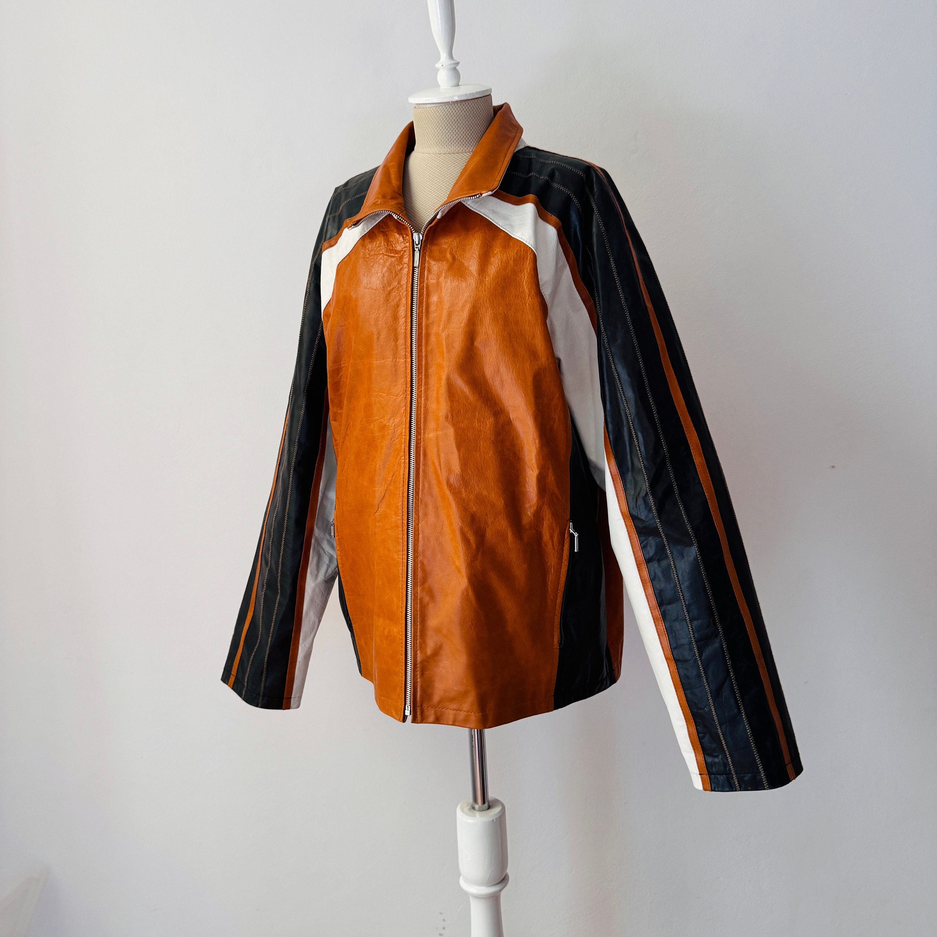 19+ Orange Color Leather Jacket