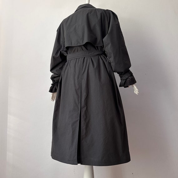 90's Vintage -  Trench Coat Military Style Belted… - image 4
