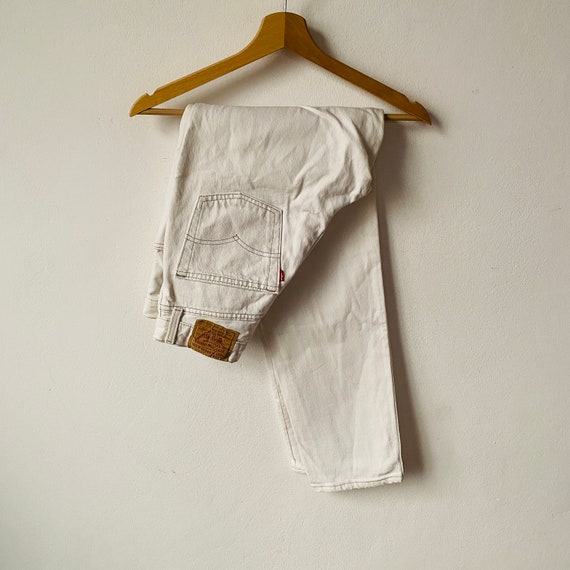 Vintage Levis 901 Women High Waist Jeans / Off Whi