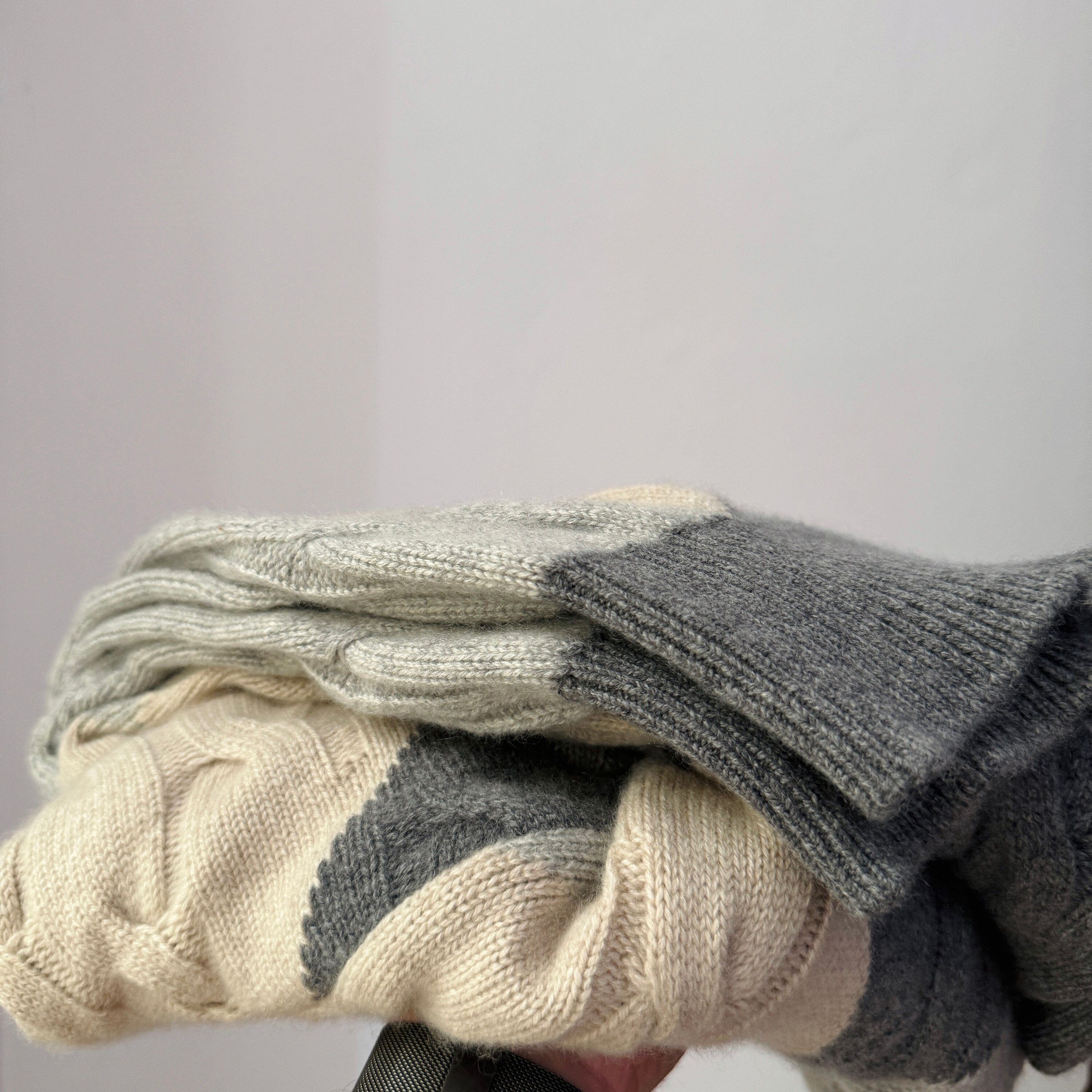 ヴィンテージ LES COPAINS - 100%ピュアカシミヤ クルーネック ルーズ