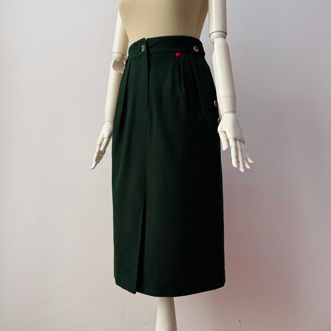Pure Wool High Waist Long A-Line Skirt main image 0