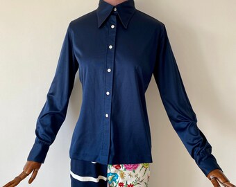 Navy Blue Shirt | Etsy Singapore