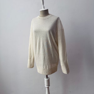 Pure Linen - Women&#39;s Loose Fit Knit Sweater