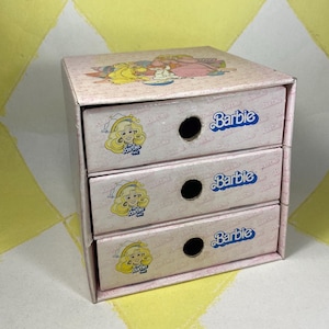 1986 Mattel Barbie Drawer Box | 80s Barbie | Vintage Barbie Merch | Carton Drawer Box | 80s Mattel | Superbox