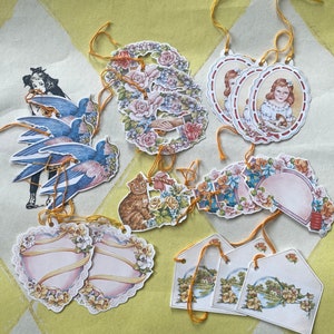 19 etiquetas de regalo vintage | Lilian Vernon Paperware Papelería de los 80 | Etiquetas de regalo de los 80 | Etiquetas de correo electrónico | Vintage Efímera