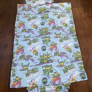 Vintage Turtles Duvet Cover and Pillow Case | Sheet Cover | Vintage Turtles Fabric | TMNT Sheet | Vintage Fabric | Vintage Sheets