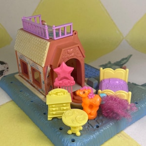MLP G1 Petite Ponies | Whinny Winks Inn Playset | 80s My Little Pony | Little Flitter Ponytail Pony | Mini My Little Pony