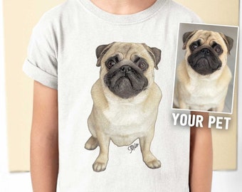 kids dog shirt, dog face shirt, dog portrait shirt, dog name shirt, custom pet shirt