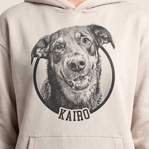 Custom Pet Portrait Hoodie, Personalized Dog and Cat Photo Sweatshirt for Pet Parents Gift