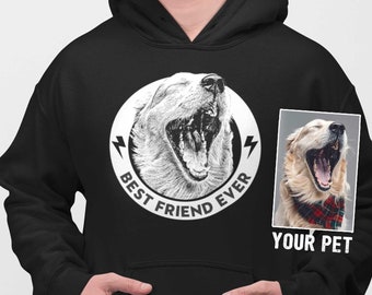 hond hoodie douane, kat hoodie, huisdierenfoto en naam hoodie, de giften van de hondenliefhebber