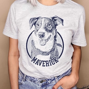 custom dog shirt CARICATURE personalized pet shirt with dog face portrait