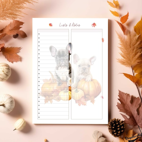 daily to do lists planner french bulldog note planner digital and printable