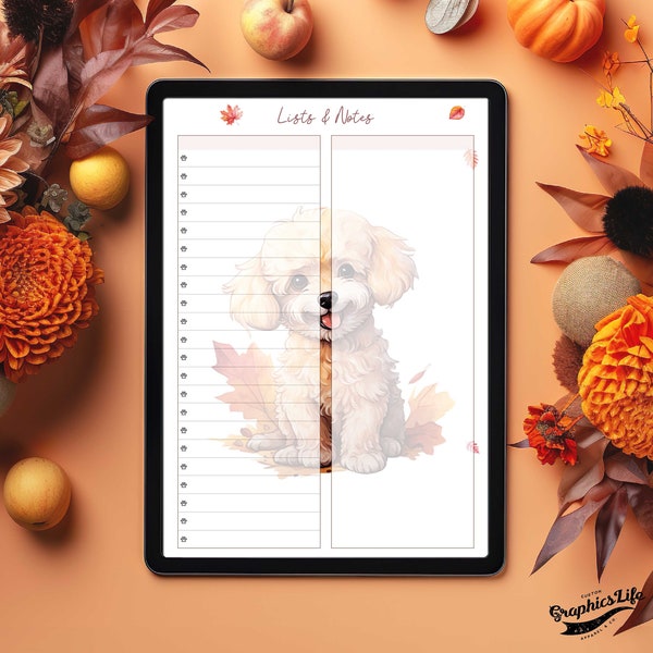 daily to do lists planner poodle dog note to dos digital and printable