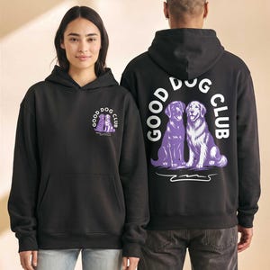 Anpassad hundnamnhoodie, Good Dog Club-tröja, hundmammapresent bild 3