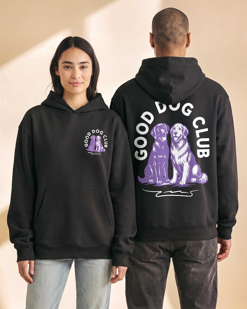 Anpassad hundnamnhoodie, Good Dog Club-tröja, hundmammapresent bild 3