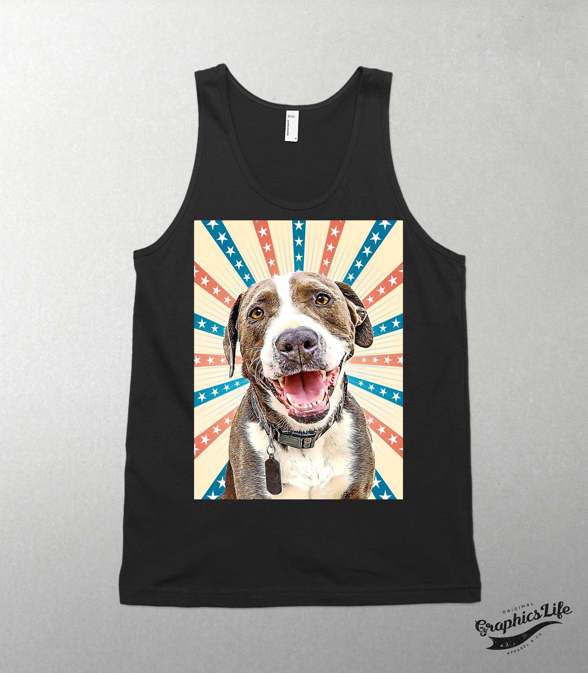 Dog face shirt dog print shirt custom tank custom dog | Etsy