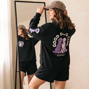 Anpassad hundnamnhoodie, Good Dog Club-tröja, hundmammapresent bild 8