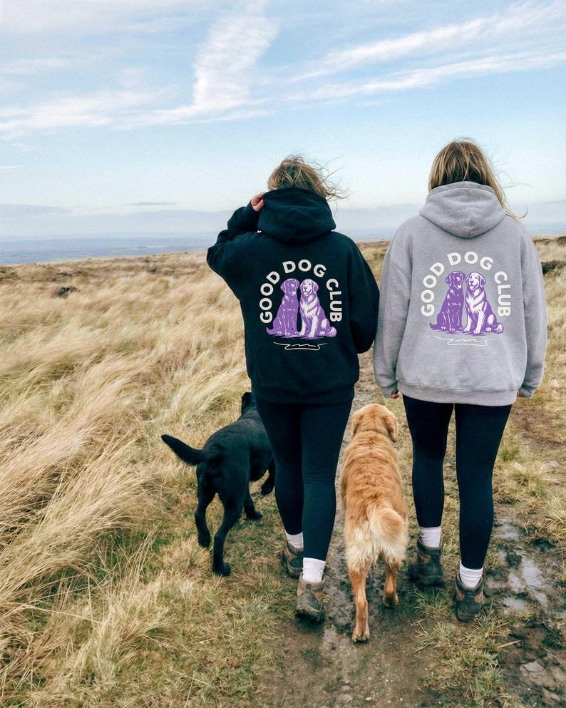 Anpassad hundnamnhoodie, Good Dog Club-tröja, hundmammapresent bild 13