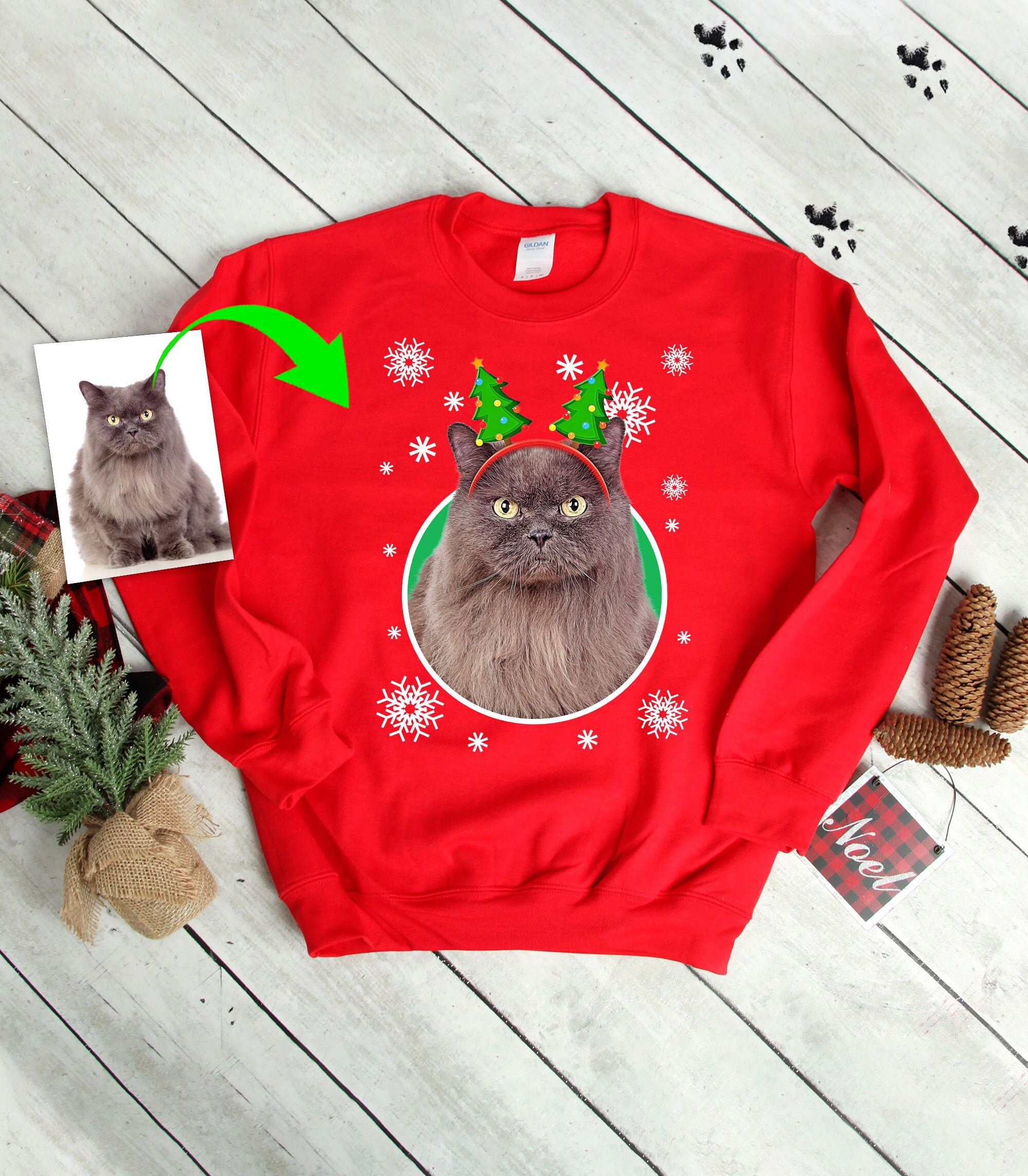 Christmas dog sweatshirt custom pet sweatshirt Etsy