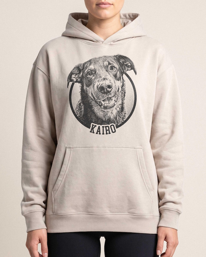Custom Pet Portrait Hoodie, Personalized Dog and Cat Photo Sweatshirt for Pet Parents Gift