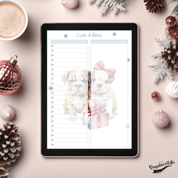 daily to do lists planner bulldog note to dos digital and printable