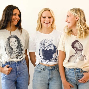custom face shirt, best friend shirt, custom photo face, giftful custom shirt, gifted shirt, family custom shirts, customs shirts, person shirt, mom-mom shirt, mother-baby shirt, familie shirt, bridal party shirt, sweater-shirt gift