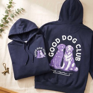 Anpassad hundnamnhoodie, Good Dog Club-tröja, hundmammapresent bild 2