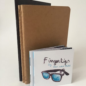 Mini Book 'Fingertips' inspired by the song of Stevie Wonder. Small art book. High quality 2 colour printed offset zine by Leen Van Hulst image 7