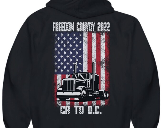 Freedom Convoy 2022 Hoodie, California to DC Convoy Hoodie, US Convoy Hoodie