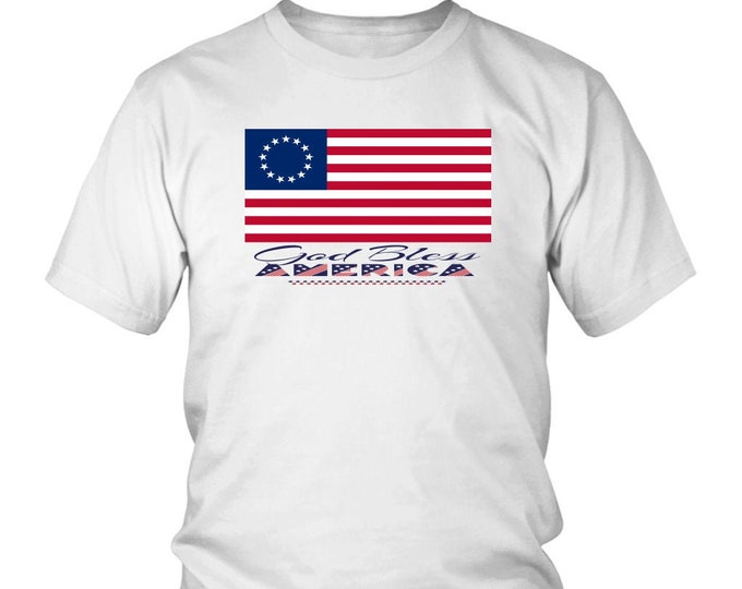 1776 Betsy Ross Flag Gift Shirt American Flag Shirt 13 Stars American Flag Shirt  God Bless America Graphic Tee- Original American Flag Tee