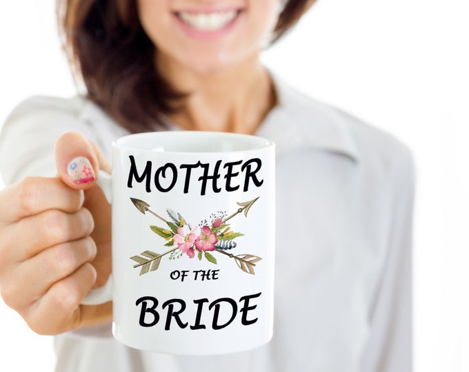 Mother Of The Bride Coffee Mug  Wedding Mug for Mom  Bridal Shower Gift Mug Custom Gift Mug Personalized Wedding Mug Wedding Party Gift Mug