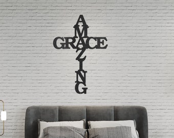 Amazing Grace Metal Wall Art, Wedding Gifts, Anniversary Gifts, House Warming Gifts, Birthday, Christmas, Mother's Day, Father's Day Present