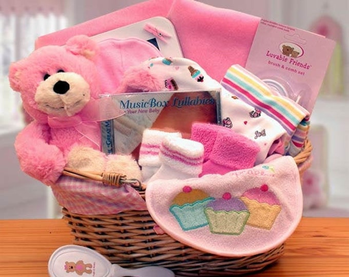 Gift Baskets for Newborn, Simply The Baby Basics New Baby Gift Basket, Blue or Pink New Mom Gift Basket, Baby Shower Gifts
