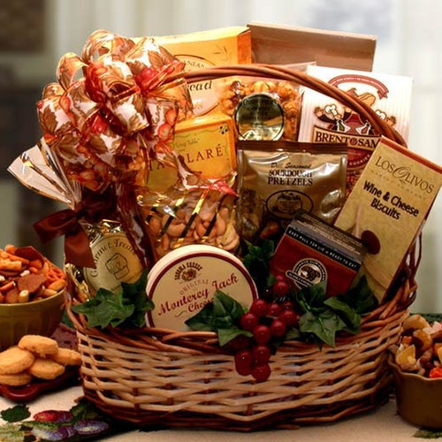 Gourmet Gift Baskets Bountiful Favorites Gourmet Gift Basket Etsy