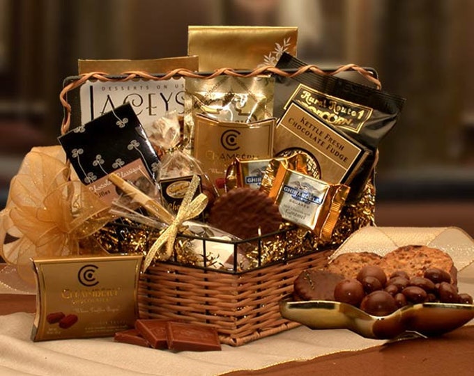 Gourmet Gift Baskets Chocolate Treasures Gift Basket Holiday Gift Baskets Corporate Gifts New Homeowner Gifts