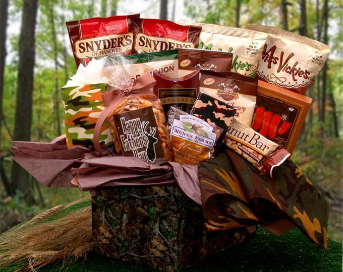 Gift Box for Men Gifts for Hunters Camo Man Care Package Hunting and Fishing Gift Box