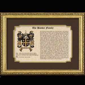 Surname History, Family Name History, Coat of Arms, Coat of Arms Surname History, Heraldry, Personalized Name Gift, Family Crest Gifts