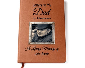 Personalized Grief Journal / Letters To My Dad In Heaven with Photo Upload