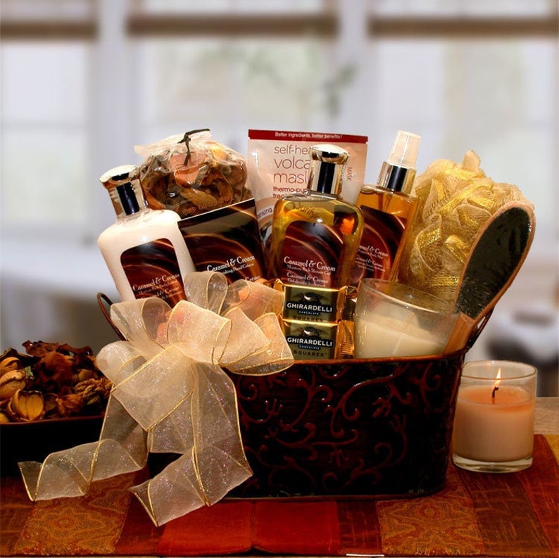 Women's Gift Baskets Spa Gift Basket for Her Caramel & Etsy